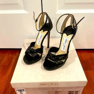 Jimmy Choo Rosie black Nappa leather heels size 5